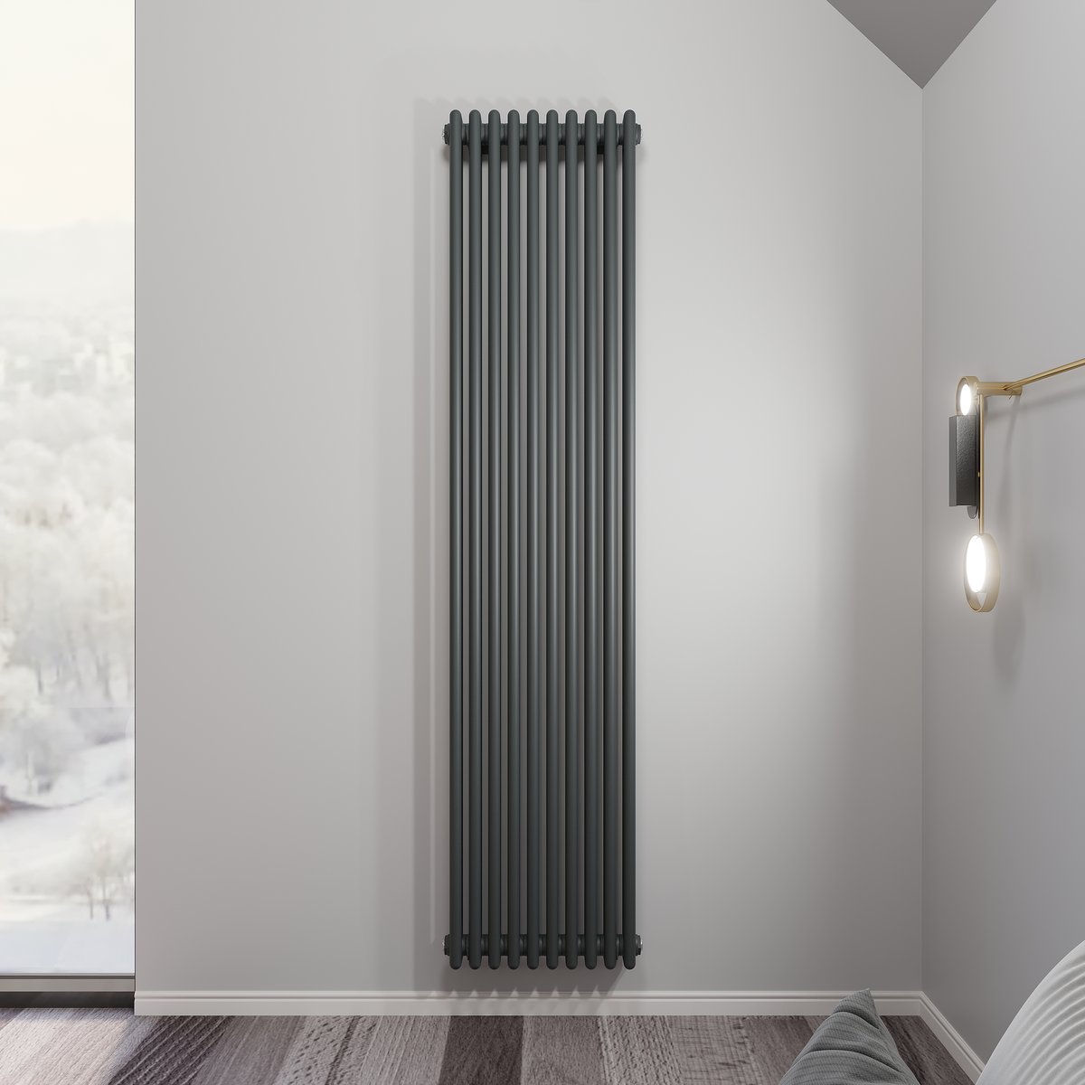 Радиатор стальной трубчатый Faberg Alivento 2 1800 мм 10 секций серый