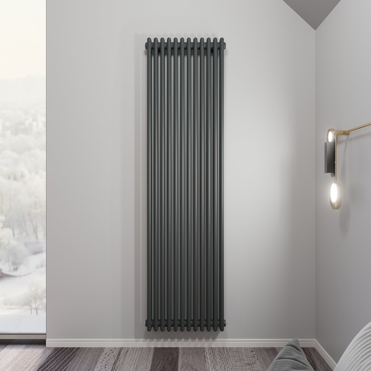 Радиатор стальной трубчатый Faberg Alivento 2 1800 мм 12 секций серый