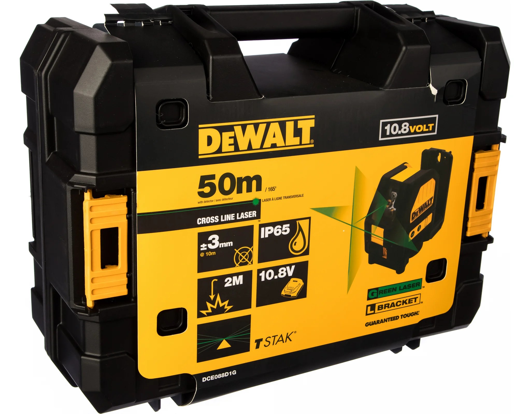Cамовыравнивающийся лазерный уровень DEWALT зеленый DCE088D1G
