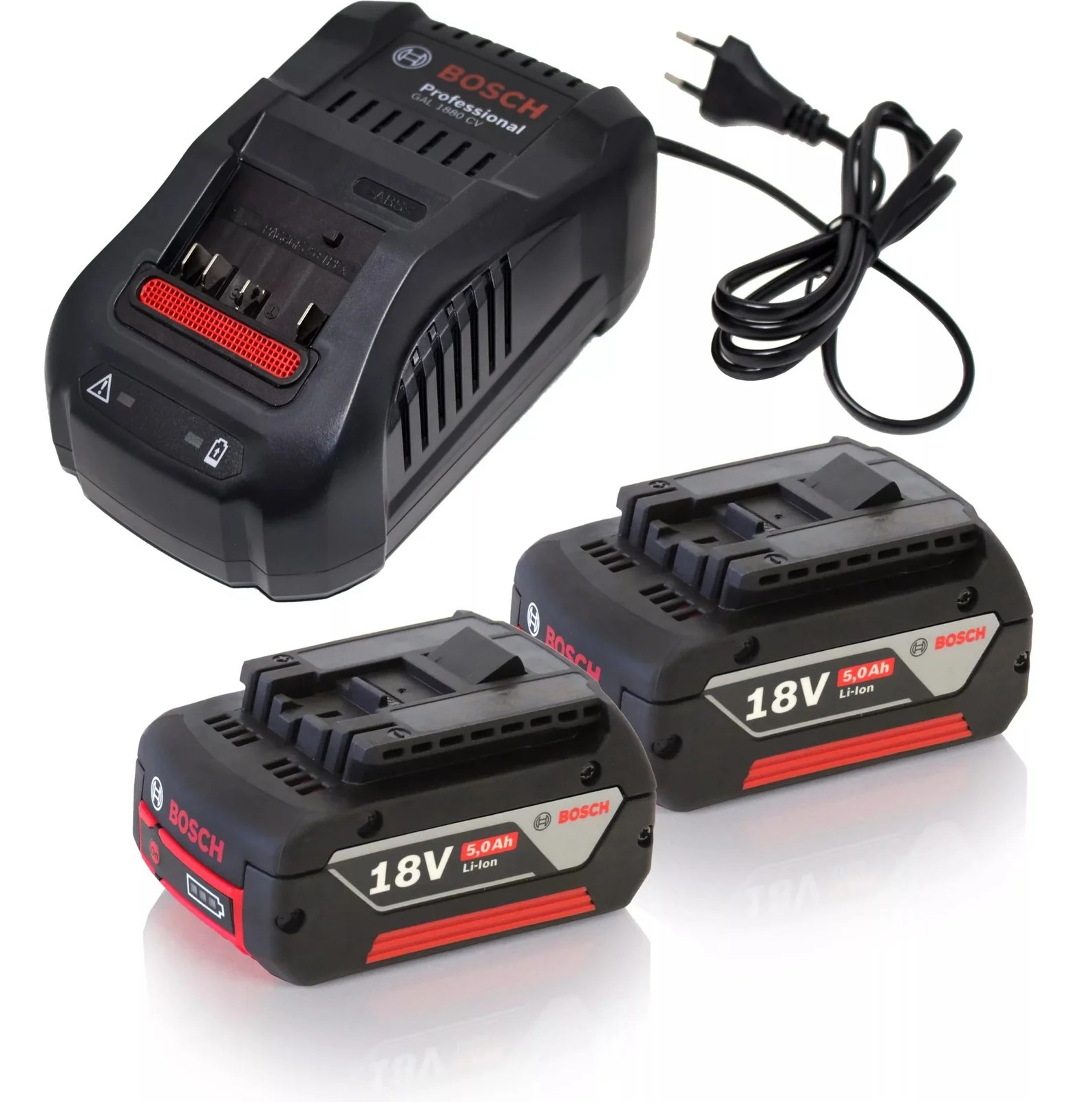 Aккумулятор GBA 18V 5.0 Ah 2 шт. + зарядное устройство GAL 1880 CV Professional Bosch 1600A00B8J