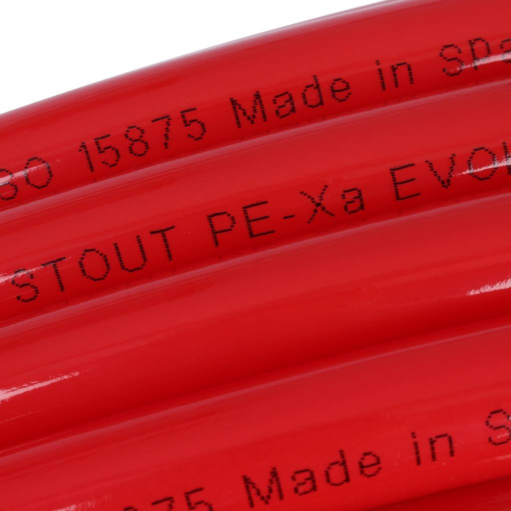 Труба из сшитого полиэтилена STOUT PEX с кислородным слоем, красная, 20х2,0, SPX-0002-242020