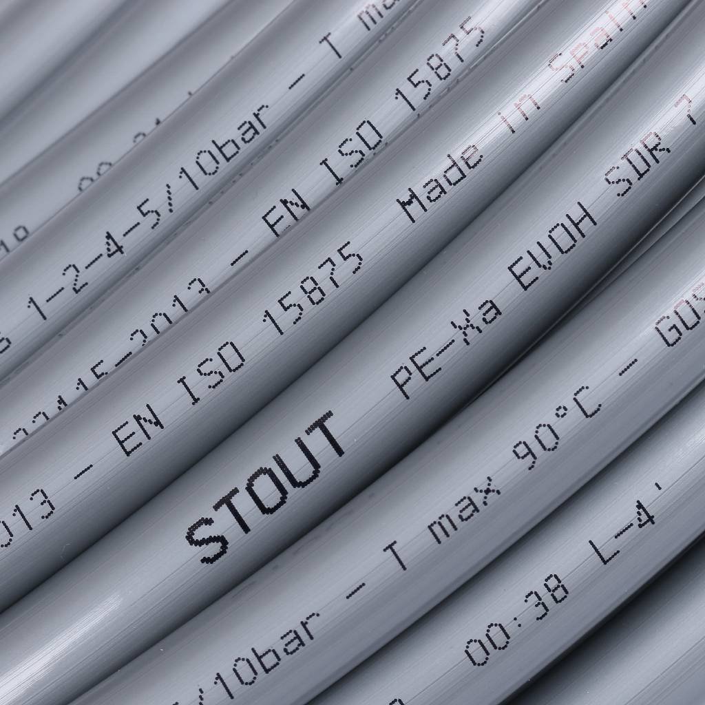 Труба из сшитого полиэтилена STOUT PEX с кислородным слоем, серая, 16х2,2 (бухта 500 метров), SPX-0001-501622