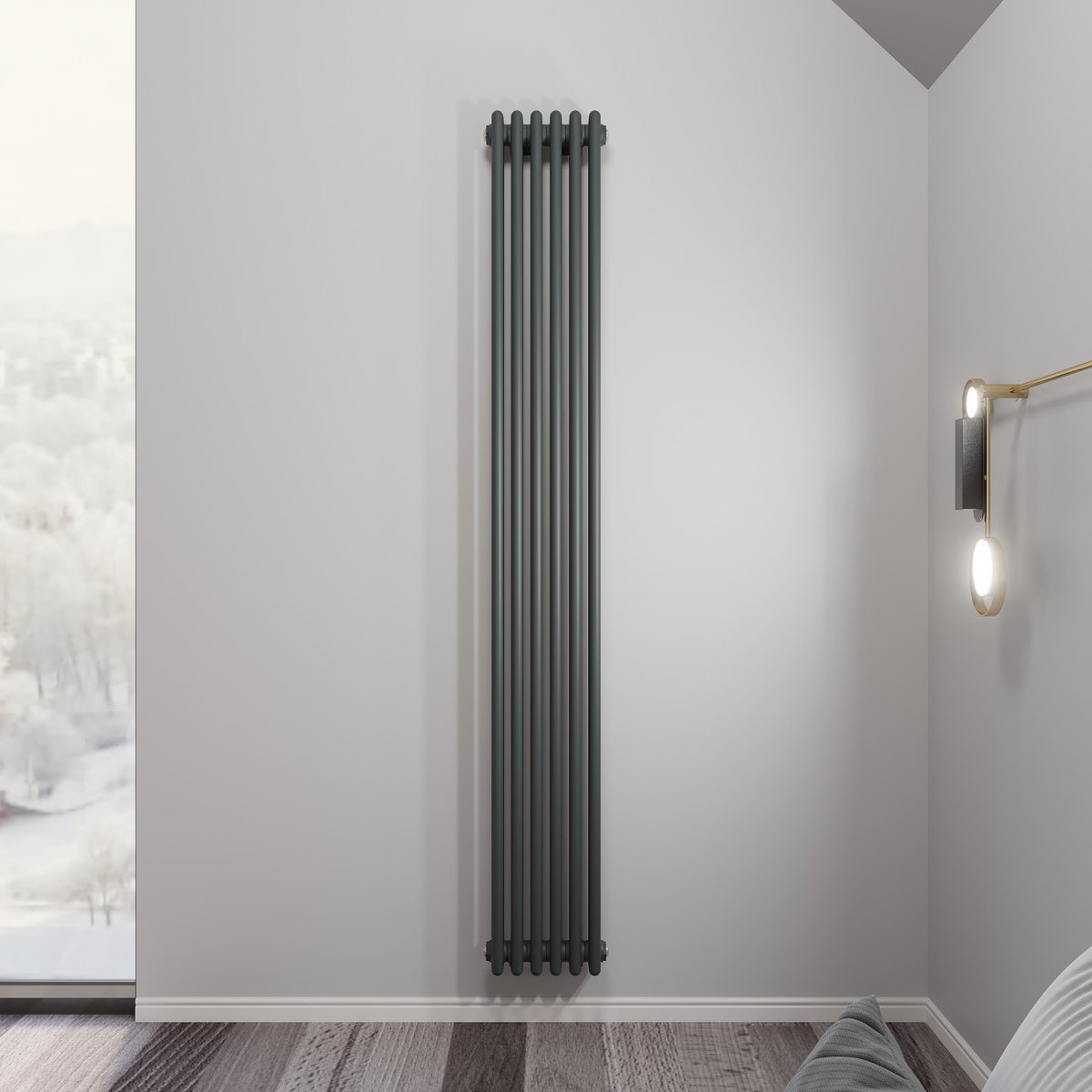 Радиатор стальной трубчатый Faberg Alivento 2 1800 мм 6 секций серый
