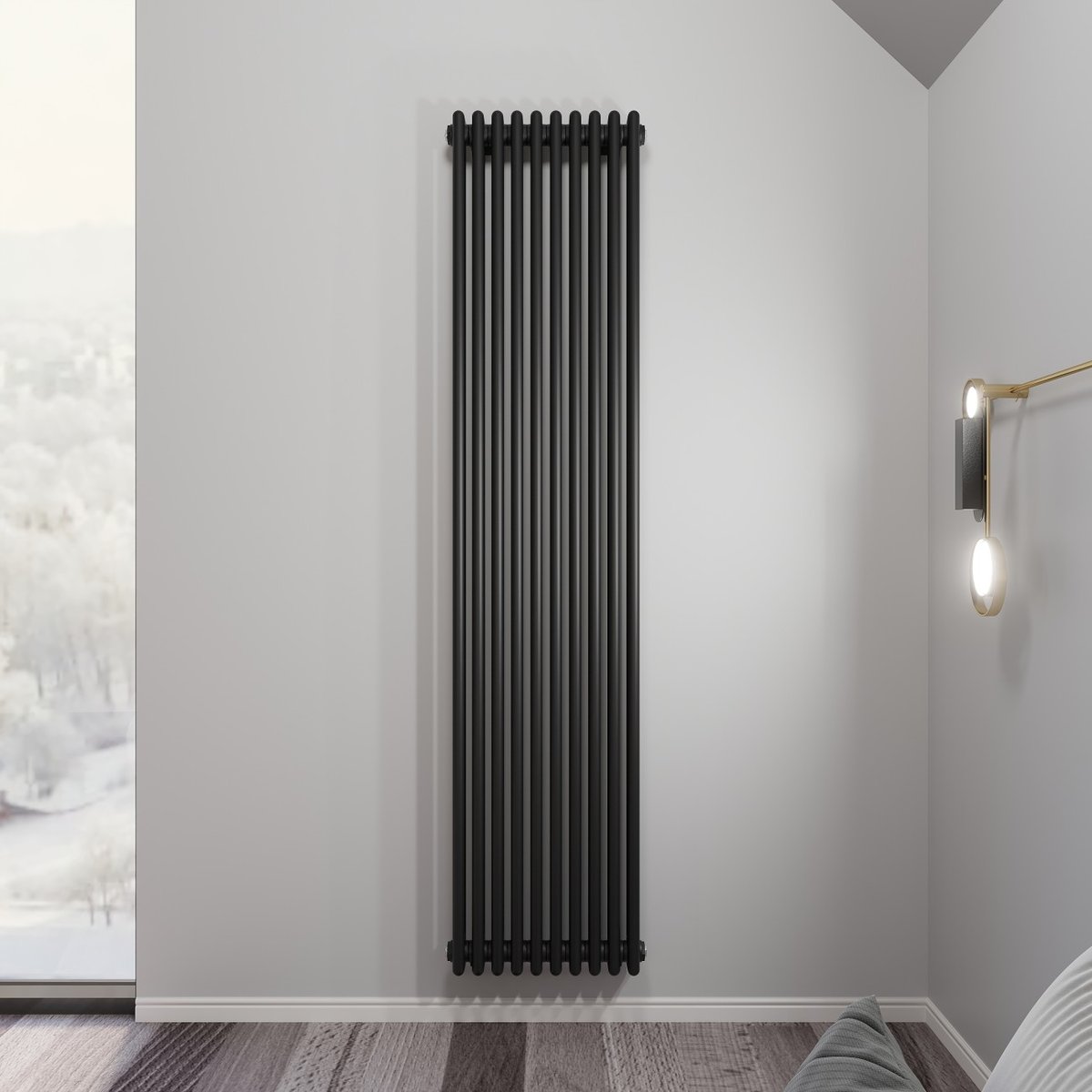 Радиатор стальной трубчатый Faberg Alivento 2 1800 мм 10 секций черный