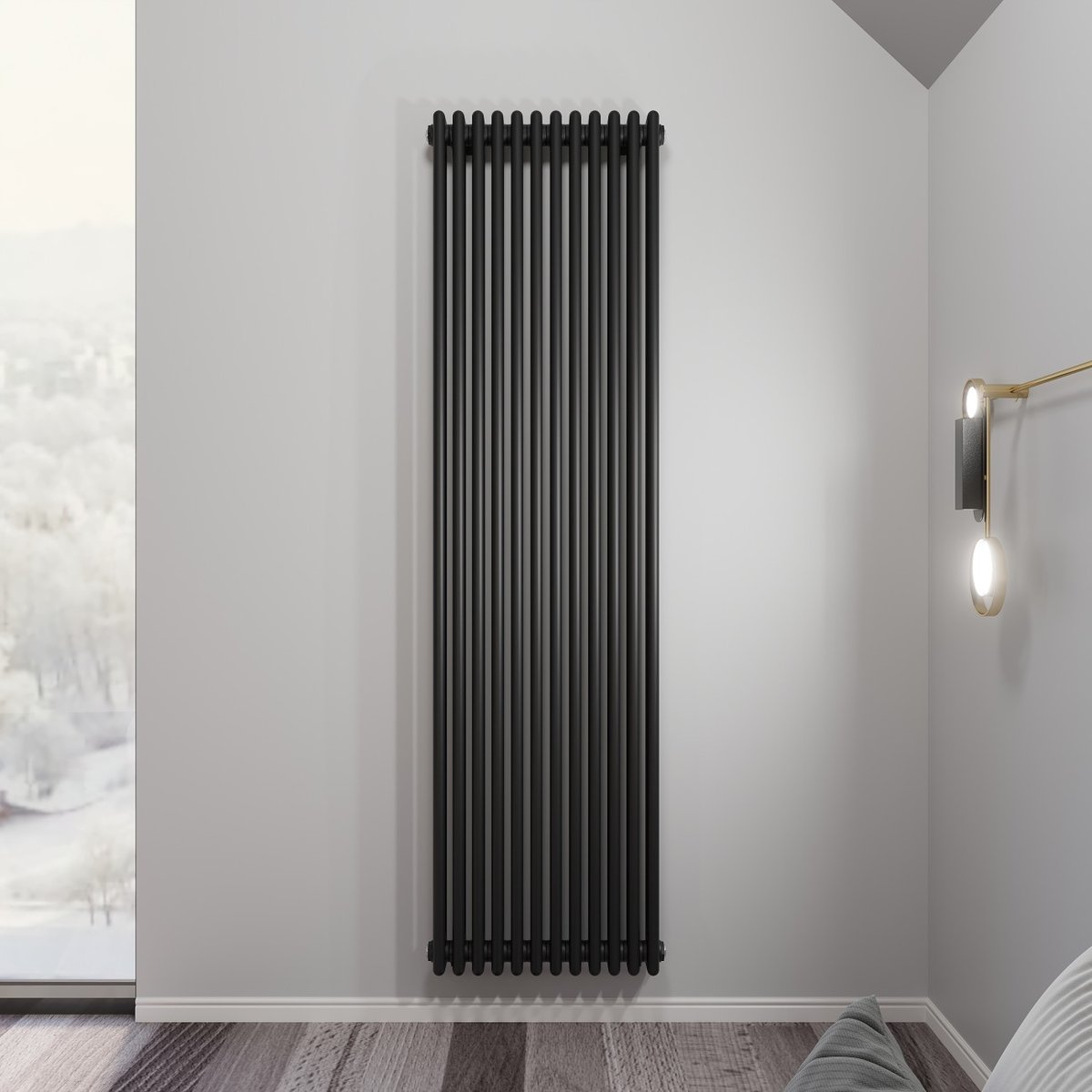 Радиатор стальной трубчатый Faberg Alivento 2 1800 мм 12 секций черный