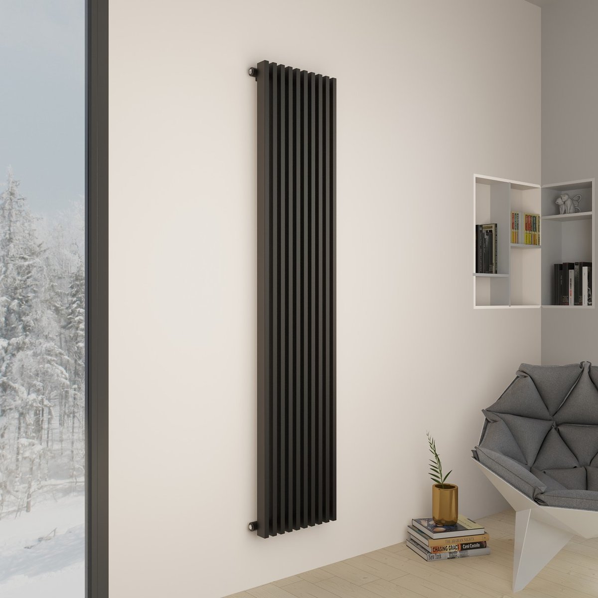 Радиатор стальной трубчатый Faberg Sabron 1 1800 мм 10 секций черный