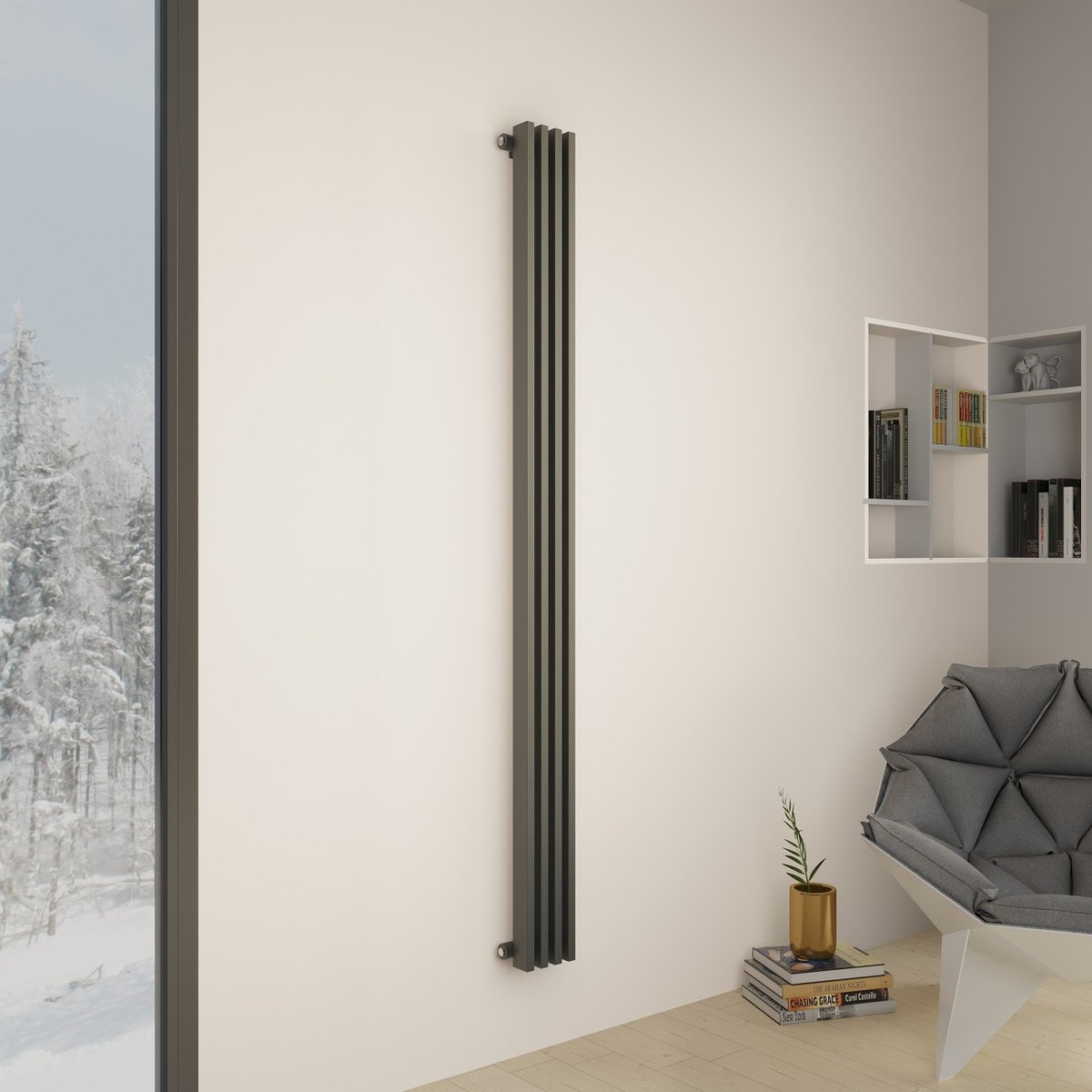 Радиатор стальной трубчатый Faberg Sabron 1 1800 мм 4 секции серый
