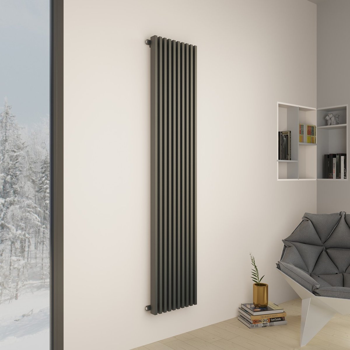 Радиатор стальной трубчатый Faberg Sabron 1 1800 мм 10 секций серый