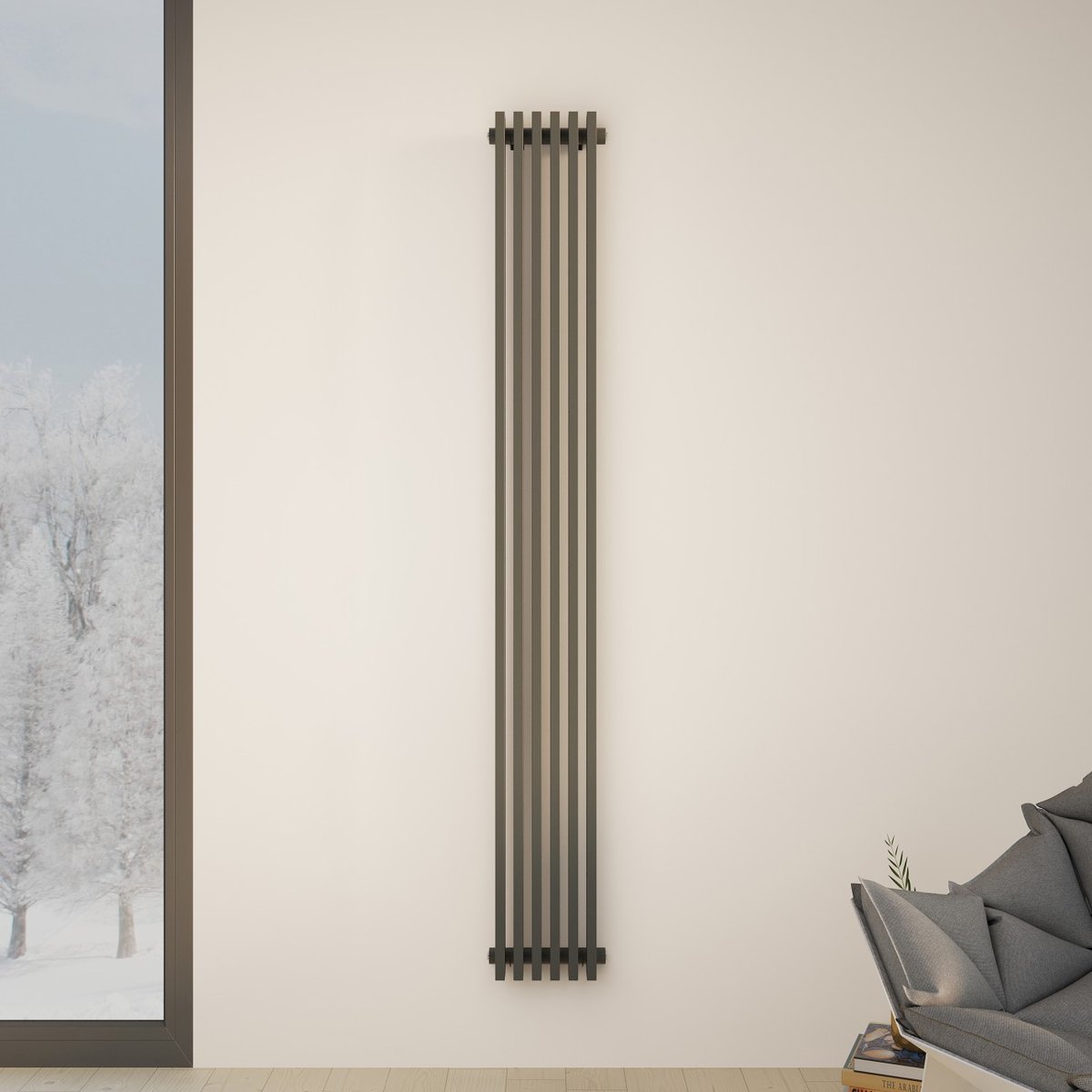 Радиатор стальной трубчатый Faberg Sabron 1 1800 мм 6 секций серый