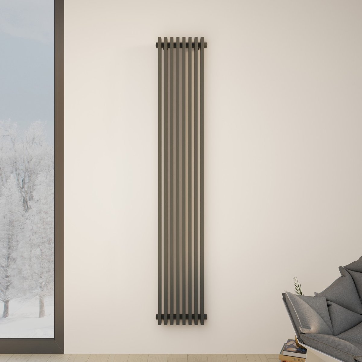 Радиатор стальной трубчатый Faberg Sabron 1 1800 мм 8 секций серый