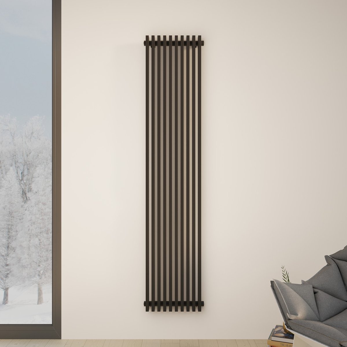 Радиатор стальной трубчатый Faberg Sabron 1 1800 мм 10 секций черный