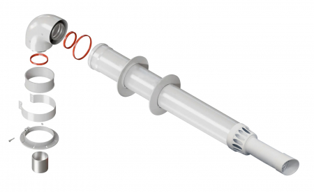 Комплект коаксиальный антилёд DR-Thermo DN60/100, L=1000 мм (унивесальный)